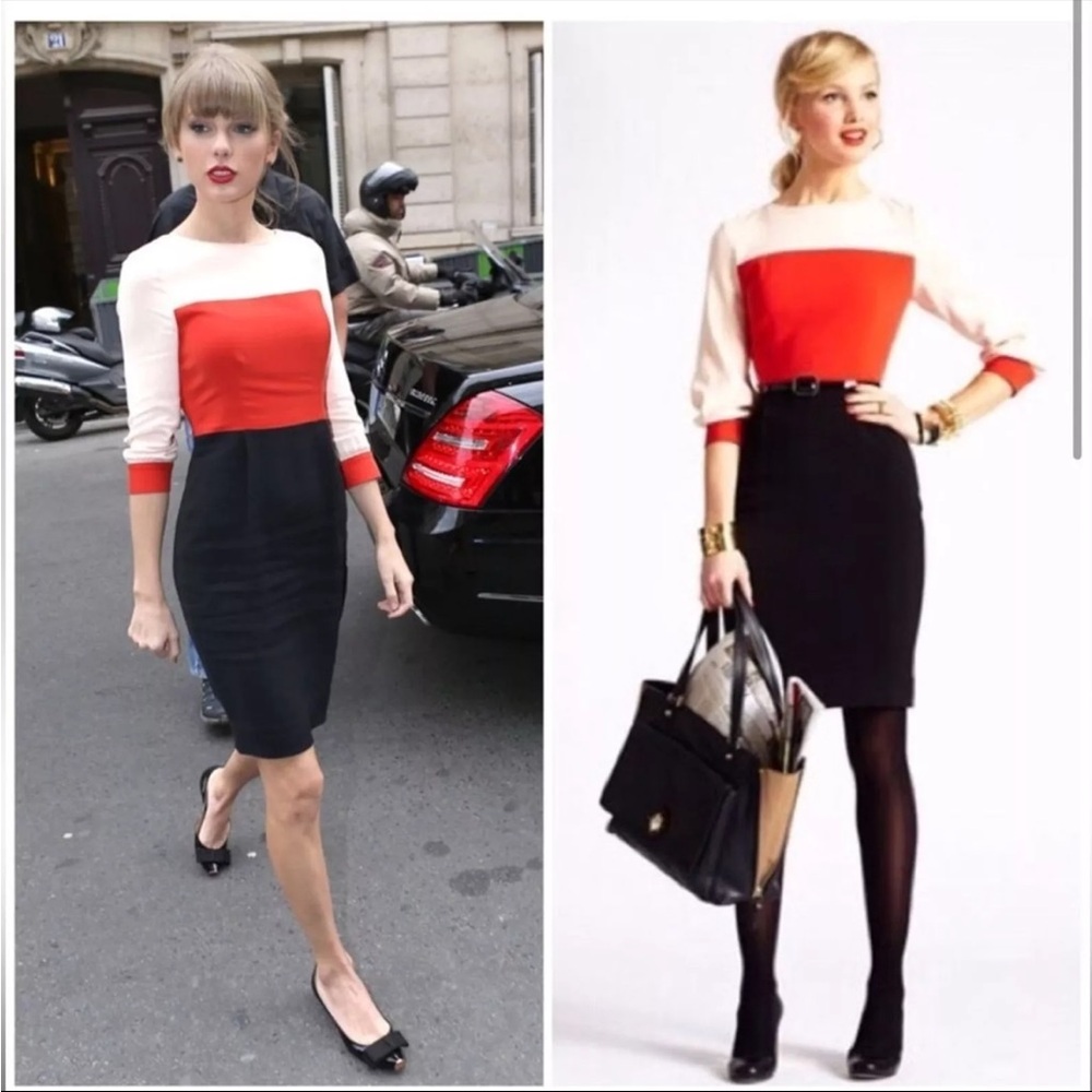 Kate Spade Parker Colorblock Sheath Dress - Taylor Swift Style! Size 0 - Picture 2 of 13